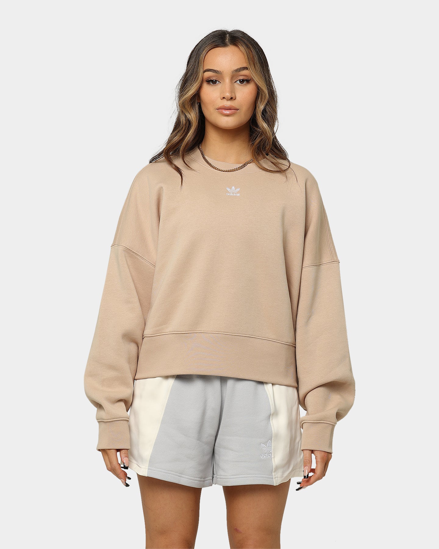 Adidas Women's Adicolor Essential Fleece Crewneck Magic Beige