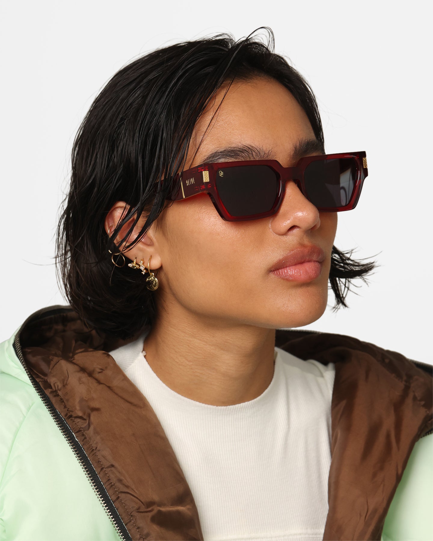 9FIVE Locks Sunglasses Maroon