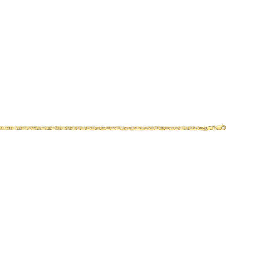 14k Gold Alternating Marine Link Chain, 22"