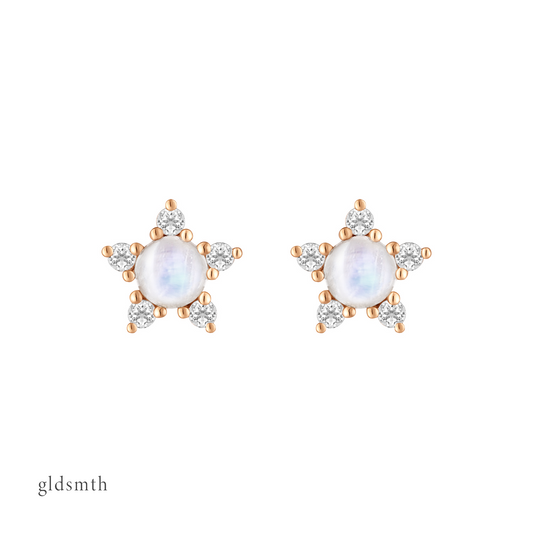 14k Rose Gold Estelle Studs